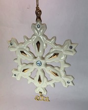 2001 Lenox China Snowflake With Gemstone picture