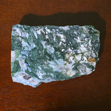 Green Moss Agate Freeform Raw But Polished On 2 Sides 15.5 Oz 4.2x2.41x1.28 picture