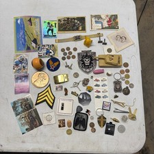 Vintage And New Junk Drawer Lot With Jewelry Toys And Coins picture