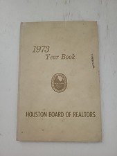 Vintage 1973 Houston Board Of Realtors Year Book Directory Phone Book picture