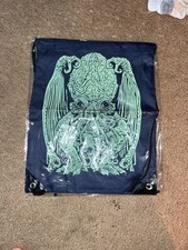 Loot Crate H.P. Lovecraft Cthulhu Green Glow-In-The-Dark Drawstring Bag picture