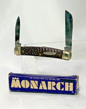 VTG Monarch #2220 Knife Folding Double Blade In Box Made In Japan picture