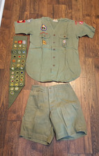 Vintage lot 1950s Boy Scouts of America BSA Uniform shorts caps papers socks T3 picture