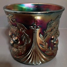 Antique Dugan Glass Co Amethyst Carnival Glass 