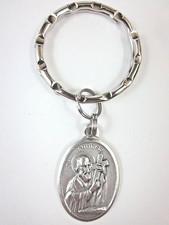 St Andrew the Apostle Medal Italy Key Ring w/ Gift box & Prayer Card picture