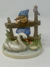 Goebel Hummel Feathered Friends # 344 TMK4 Figurine Germany Girl With Geese 1964 picture