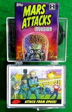 2013 Topps MARS ATTACKS INVASION HERITAGE PARALLEL SET 57/58 W/CASE/TRIM WRAPPER picture