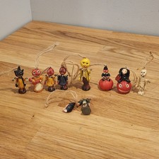 Lot of 9 Poliwoggs Miniature Dollhouse Halloween Decor Figurines Ornaments picture