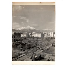 WWII WW2 Original Photo Military Tents in City Square 1940s *READ* picture
