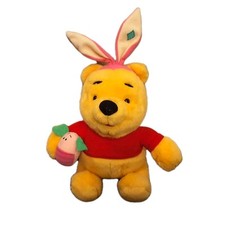 Vintage 1999 Fisher-Price x Disney Winne-the-Pooh Easter Bunny Ears Plush Toy picture