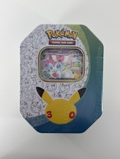Pokemon TCG 30th Celebration Sylveon ex Tin Sealed New In Hand UK Stock picture