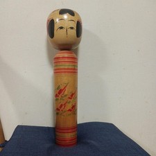 Hiraga Kenjiro Kokeshi Doll Hand Painted Face Flower 46cm Authentic picture