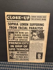 1974 July 1st National Close-Up Newspaper, Sophia Loren, John Wayne (10U) picture