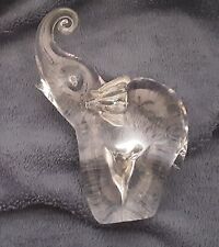 Lead Crystal Elephant Paperweight , Handcrafted in Canada picture