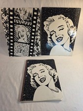 Rare Vintage 1988 Lisa Frank Salt & Pepper Marilyn Monroe Notebook & Folders picture