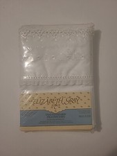 Vintage Elizabeth Gray Queen's Lace Standard Pillowcase Sham set White 20