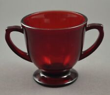 Anchor Hocking R4000 Royal Ruby Red Open Footed Sugar Bowl picture