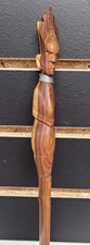 African Hand Carved Letter Opener Vintage Wood Art Tribal 13” Long picture
