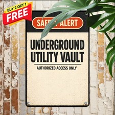 Danger Underground Septic Warning Sign Safety Caution Metal Decor Plaque picture