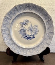 J & G Alcock Blantyre Cobridge Blue Transferware 10.5” Plate 1839-1846 picture