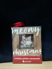Meowy Christmas Holiday photo ornament frame 4.25 x 4.25 new in package picture