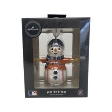 Hallmark Houston Astros MLB Baseball Snowman Christmas Ornament picture
