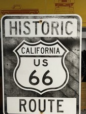 Route 66 California Vintage Metal Sign. picture
