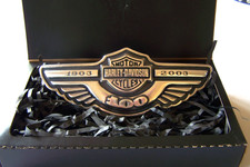 HARLEY-DAVIDSON 1903-2003 100th ANNIVERSARY MOTORCYCLE BELT BUCKLE N.O.S W/BOX picture