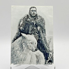 Game of Thrones Jon Snow Artist Hand Drawn Auto Sketch Card 1/1 - GGC Studio picture