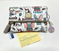 Dooney & Bourke Disney Dumbo Crossbody/Clutch Fold over Bag and Purse Charm NWT picture