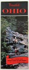c1960 Ohio Points of Interest Map Historic Scenic Attractions Fold Out Map USA picture