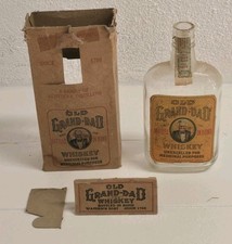 Antique Old Grand-Dad Whiskey Bottle Box 1920s Prohibition Medicinal Pint Empty picture