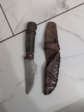 Vintage Man Made Knife With Leather Case. U6 picture