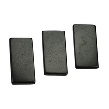 Shungite Stickers Polished 3 pk - 15x30 mm / 0.59