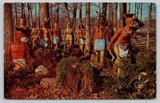 Roadside America Shartlesville PA 1963 Postcard Native American Massacre Diorama picture