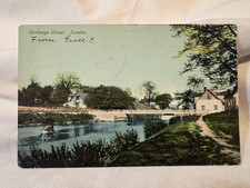 1906 Karlbergs Canal Sweden Vintage Postcard Bristol Conn Postmarks Franklin picture