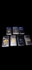 Lot Of 7 Vintage Zippos Chrome Advertising Untested picture