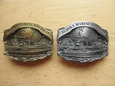 Alaska Marine Highway Ferry Belt Buckle 1992 picture