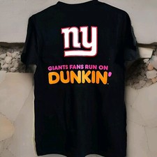BRAND NEW-SEALED-Unisex DUNKIN NFL NY GIANTS T-Shirt Pure Cotton 100% SM to 2XL picture