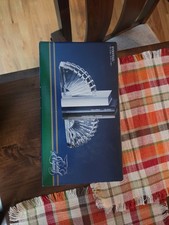 VTG Cristal d’Arques France 24% Genuine Lead Crystal Fan Art Deco Bookends 1992 picture