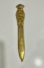 Museum Rare Antique 1889 Paris World Fair Eiffel Tower Letter Opener Lion Stamp picture