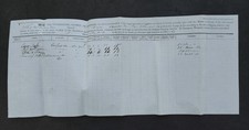 1856 antique SHIP AGREEMENT mariners SEAMAN WAGES  picture