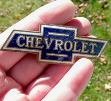 RARE OEM 1920's Chevrolet Radiator Grille Emblem Badge Bowtie  D.L. Auld 3