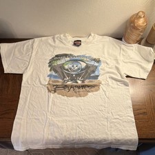 Harley-Davidson Motorcycles Bahamas Nassau White Graphic T-Shirt Size L picture