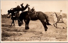 Frank Van Meter & Barrelhead RPPC Rodeo Bucking Horse R.R. Doubleday picture