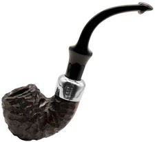 Peterson System Standard Rustic Finish Small/Medium Bent Billiard Briar Pipe 317 picture