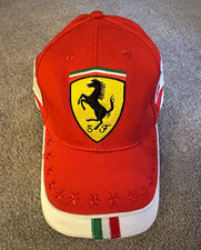 Ferrari Official Product Red & White Adjustable Baseball Cap One Size 28306015 picture