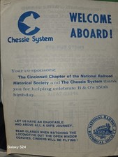 RARE CHESSIE SYSTEM B&O RAILROAD 150TH BIRTHDAY DATED AUGUST 20, 1977 SEE PICS  picture
