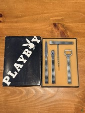 Vintage Playboy Four Piece Stainless Steel Bar Set New (S76) picture