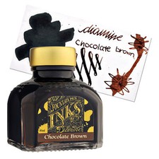 Diamine Chocolate Brown Bottled Ink For Fountain Pens New 80 ml DM-7057 picture